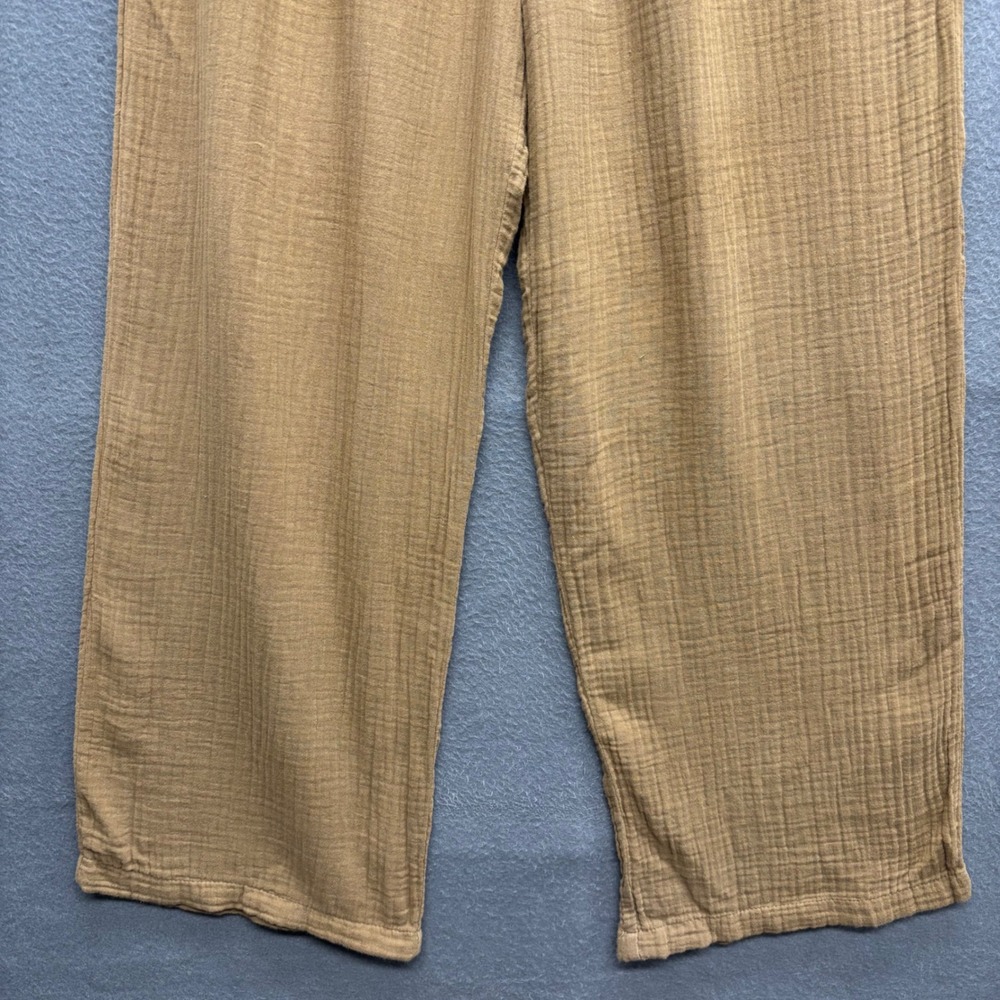 Xirena Womens Wide Leg Cotton Gauze Drawstring Dylan Pants Brown Beach Size M - Picture 4 of 13